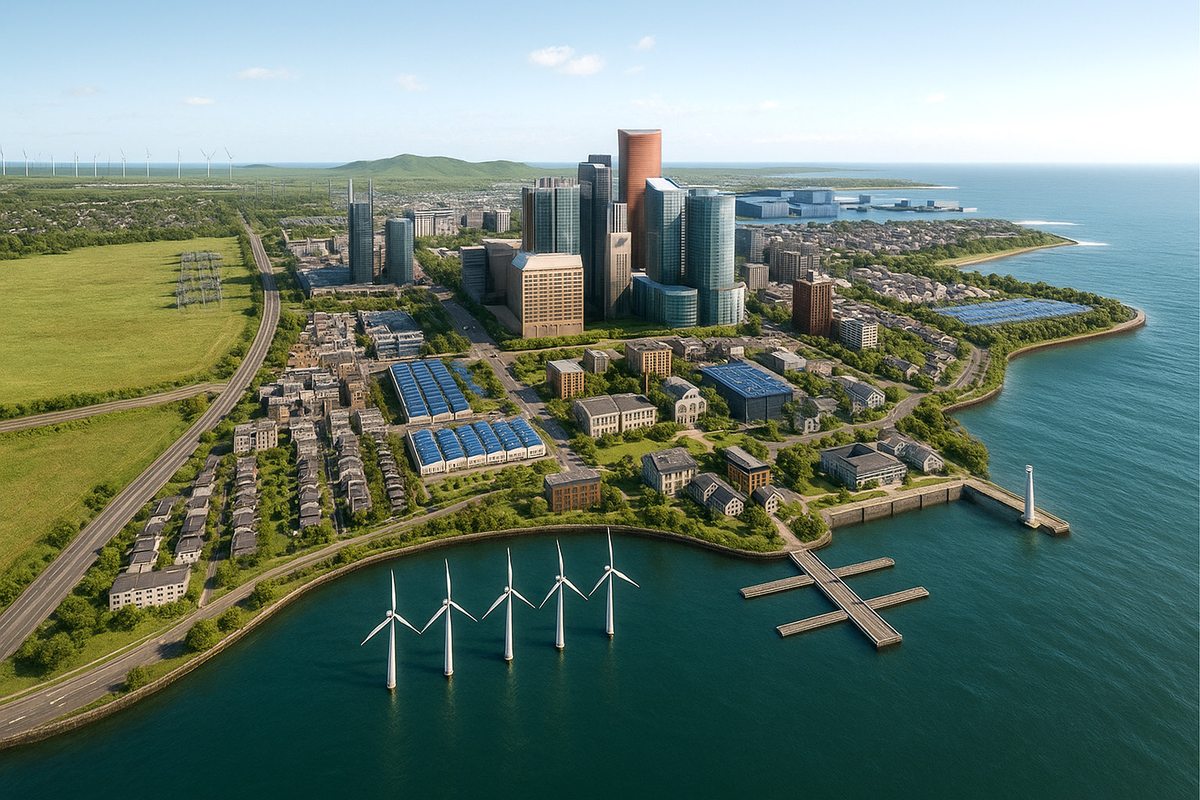 Aerial view of Dholera Smart City